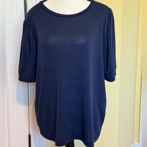 J. Crew Dark Blue Short Sleeve lightweight sweater